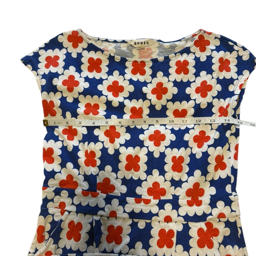 Boden Floral Shift Dress 100% cotton size 6R - Picture 8 of 8
